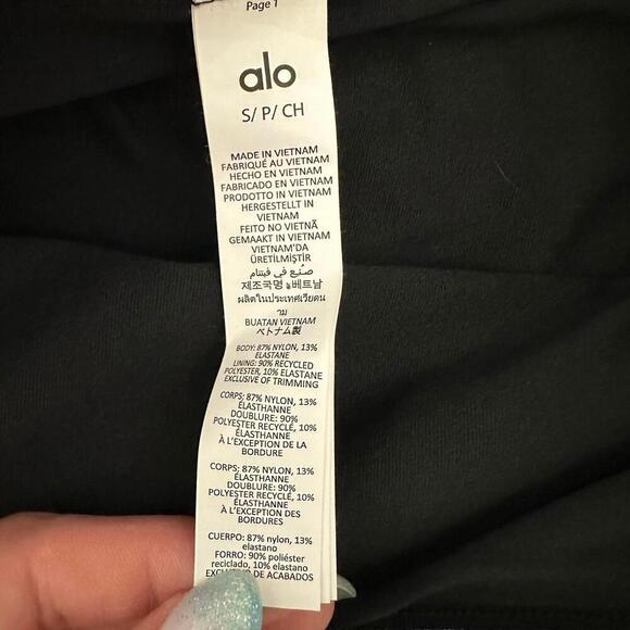 NWT Alo Airbrush Streamlined Lined Mini Skirt Black/White Size S - Picture 7 of 8